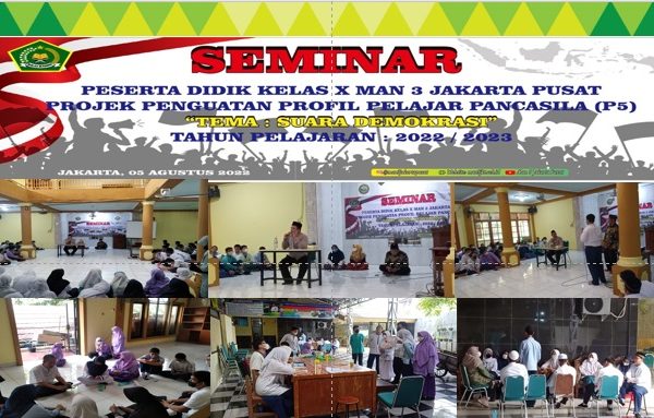 SEMINAR PESERAT DIDIK MAN 3 JAKARTA PUSAT "SUARA DEMOKRASI"