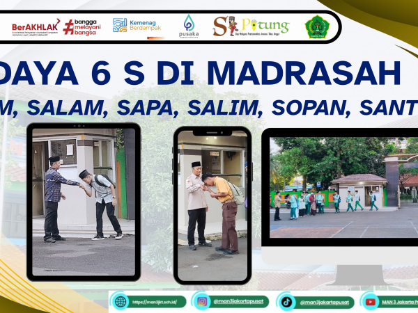Budaya 6 S (Senyum, Salam, Sapa, Salim, Sopan, Santun)