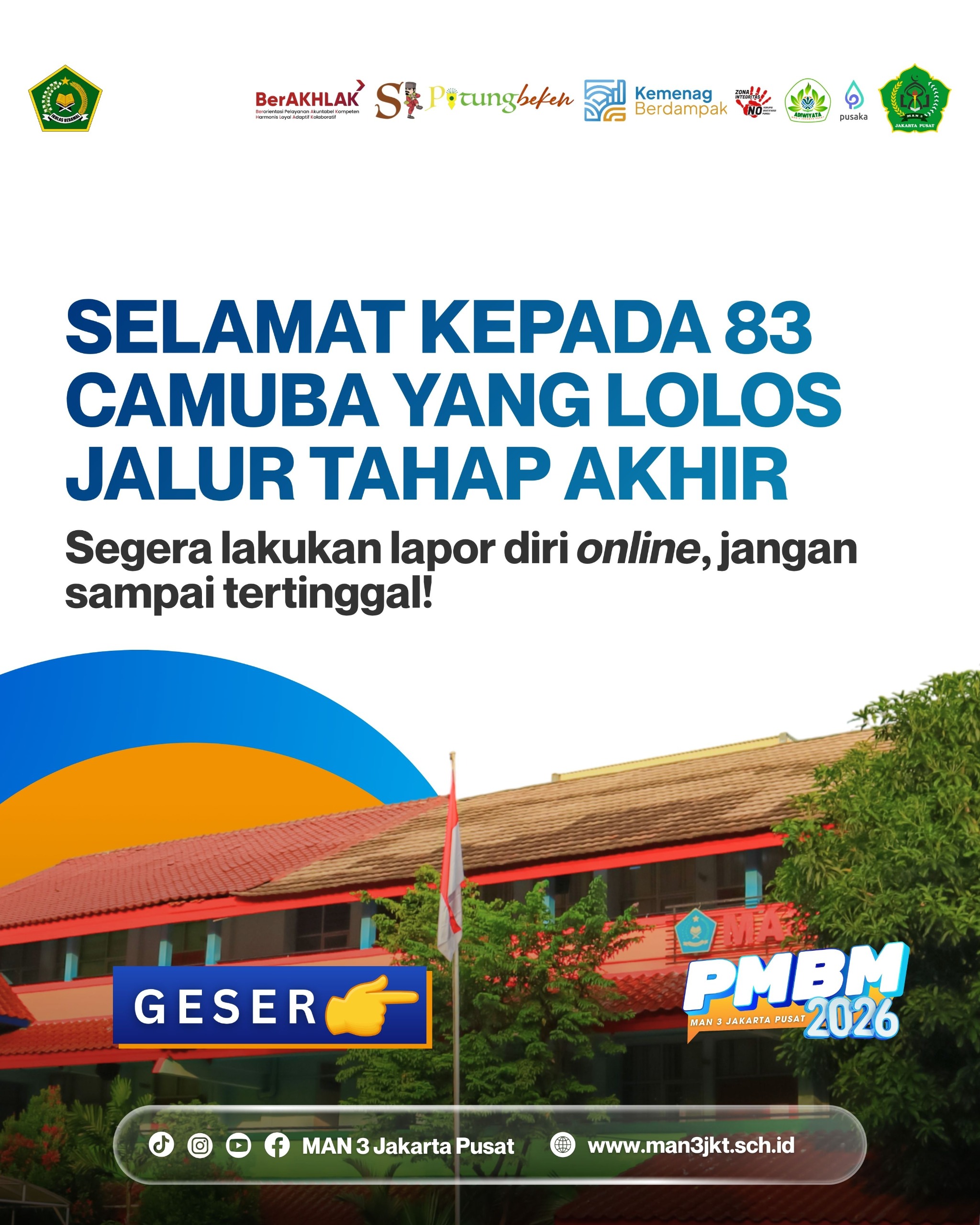 Langkah Awal Menuju Masa Depan: 83 Calon Murid Baru Lolos PMBM Jalur Akhir